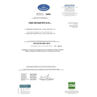 Certificación ISO 9001 Cbb Decanter srl
