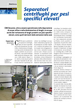 Статья Separatori centrifughi per pesi specifici elevati в журнале Acqua e aria